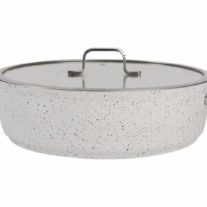 Porland Bianco Kapaklı Basık Tencere 28 cm 04STY003253